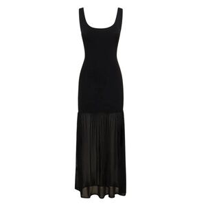 Matteau Sleeveless Drop-Waist Knit Midi Dress